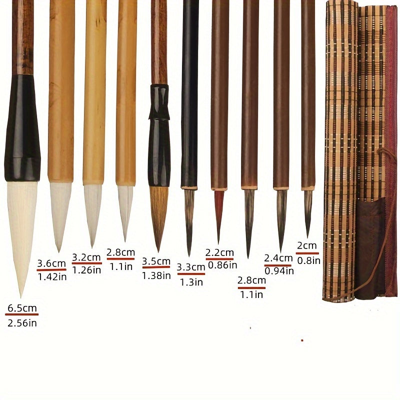 Chinese Brush Painting Tools Suitable for Beginners 12 Pieces Set