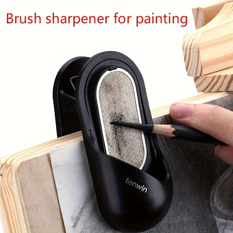 1pc Brand Pencil Sharpener, Charcoal Strip Pen Tip Sander, Painting Art Painting Clip, Dual-purpose Pen Sharpener, Can Be Clip Painting Paper